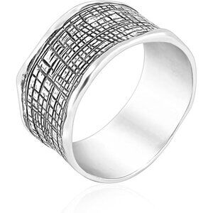 Jean Rachel Jewelry 925 Sterling Silver Crosshatch Wide Band Ring Sz 7 NWT
